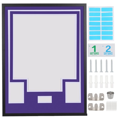 Purple white jersey display - &,