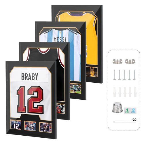 Jersey display case with photo - display,